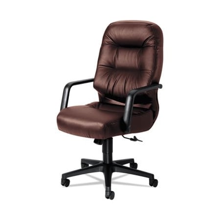 Hon PILLOW-SOFT 2090 EXECUTIVE HIGH-BACK SWIVEL/TILT CHAIR, UP TO 300lb., BURGUNDY SEAT/BACK, BLACK BASE 2091SR69T
